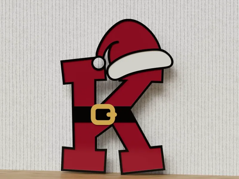 Christmas ornament - Santa's Alphabet A-Z