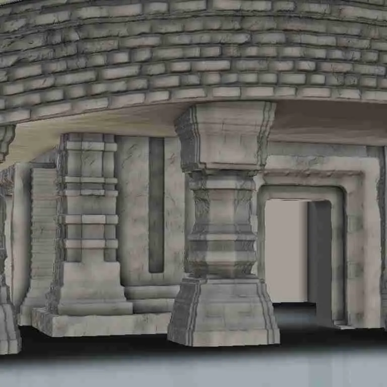 Indian temple with pillars 13 - miniatures warhammer terrain