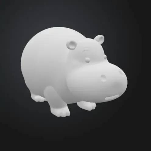 cute hippopotamus