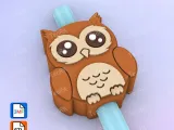 Straw Topper Owl-1