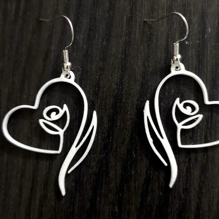 Whispering Rose Earrings - Valentine's Day