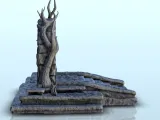 Magic stone gate with tree roots and platform (7) - miniatur-2