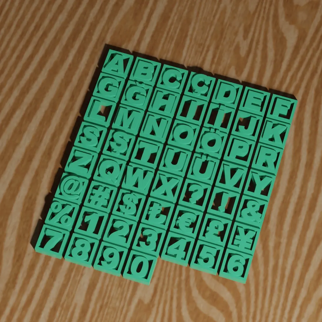 3D Printer Files | 3MF File | Letters and Numbers v4 | Creality Cloud