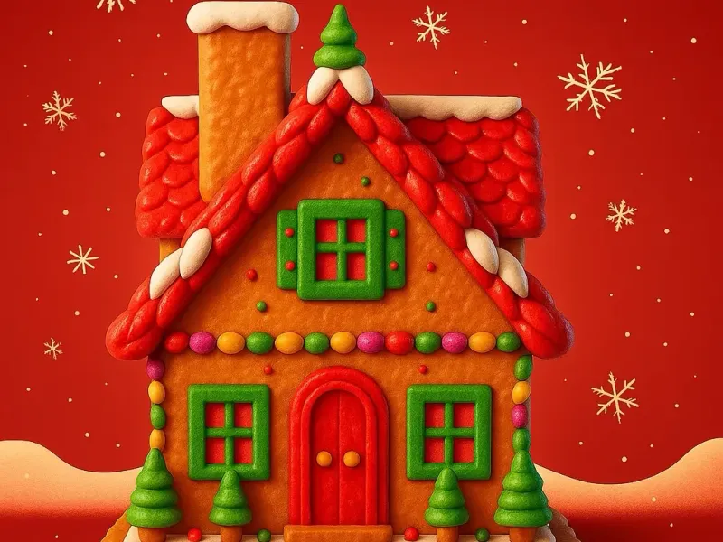 Paintable Christmas Gingerbread House