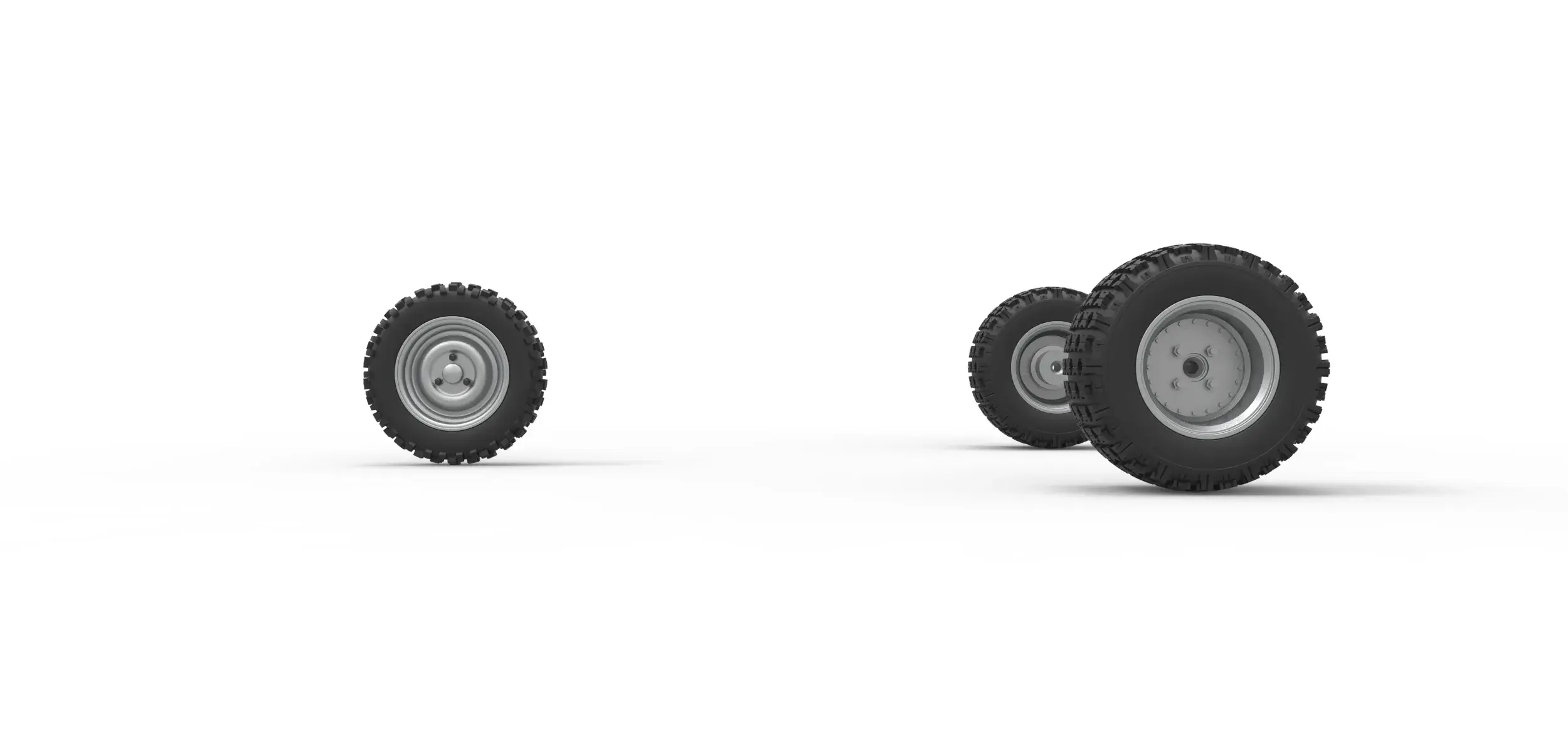 Wheel Set of Ape car proto for dirt Scale 1:25