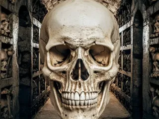 ANATOMICAL SKULLS x 2