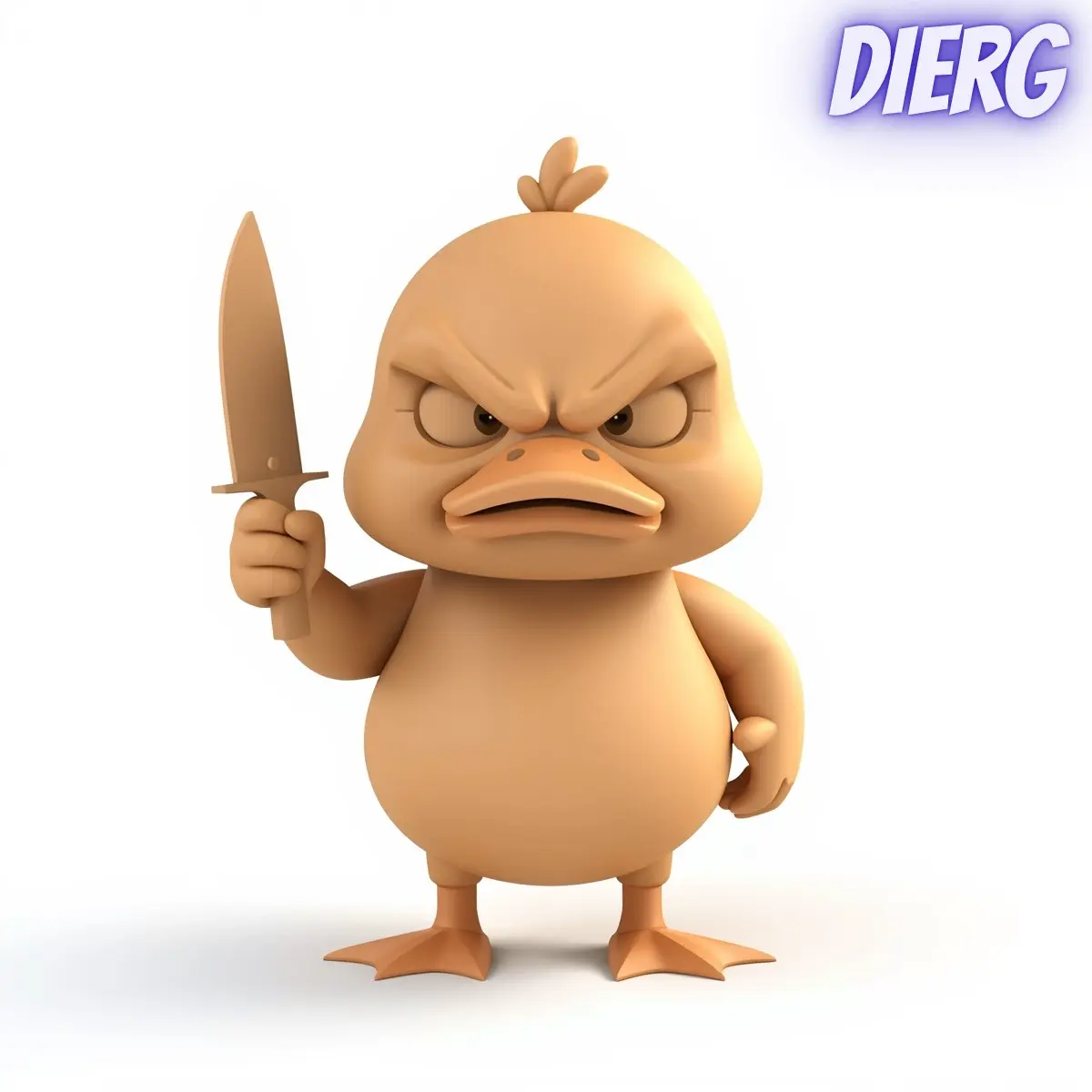 Angry Duck with Knife Meme Animal