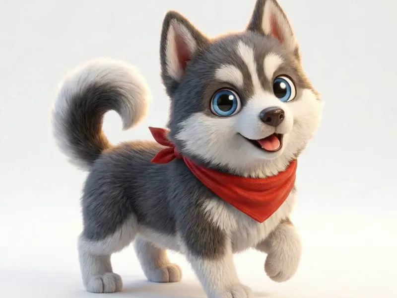 Cute Baby Husky