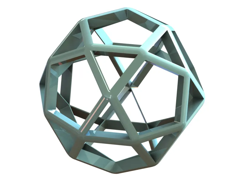 Tel Kafes Şekli Icosidodecahedron