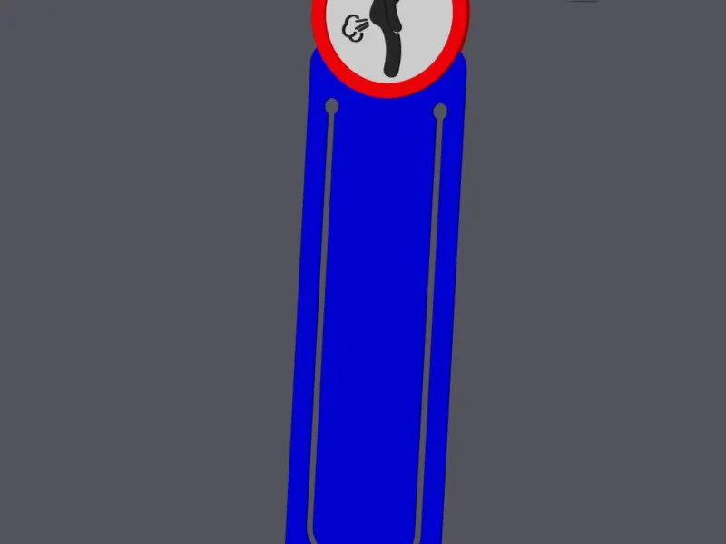 Farting Forbidden v1 Male - Traffic Sign - Bookmark