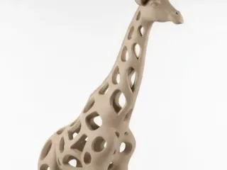 Girafa - Coleção animais e curvas - arte abstrata - decoraçã