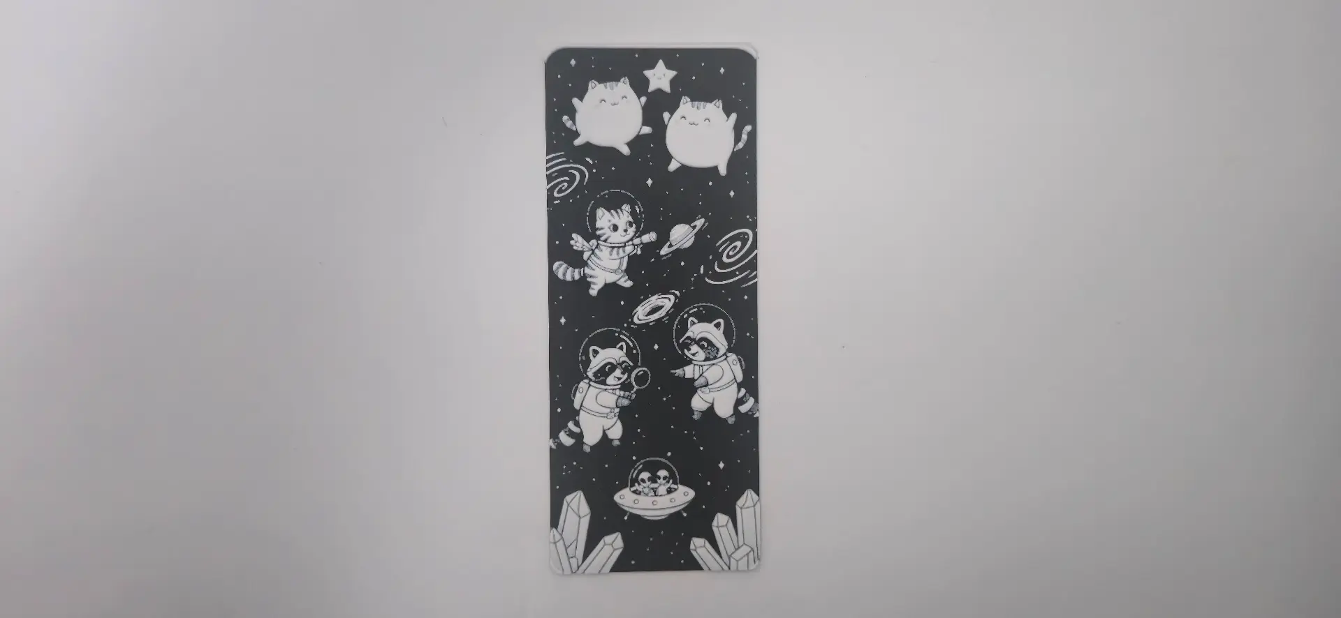 Sweet Space Fox and Cat Bookmark