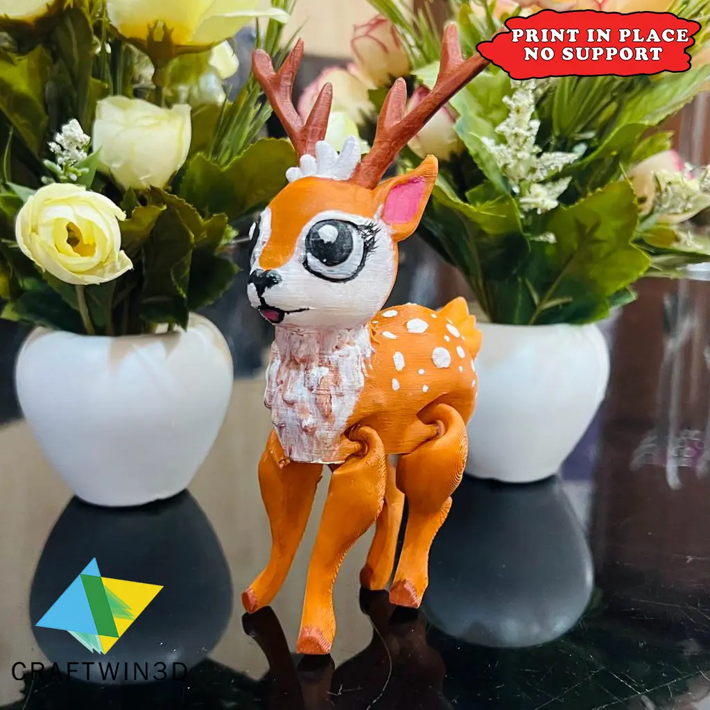 Cute Articulated Deer 3D Model!