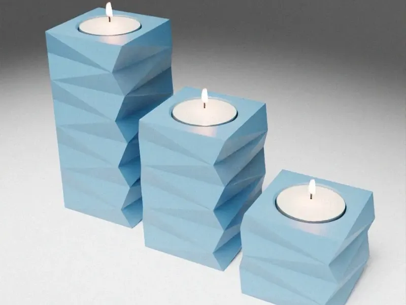 Set of 3 Tea light holders Origami