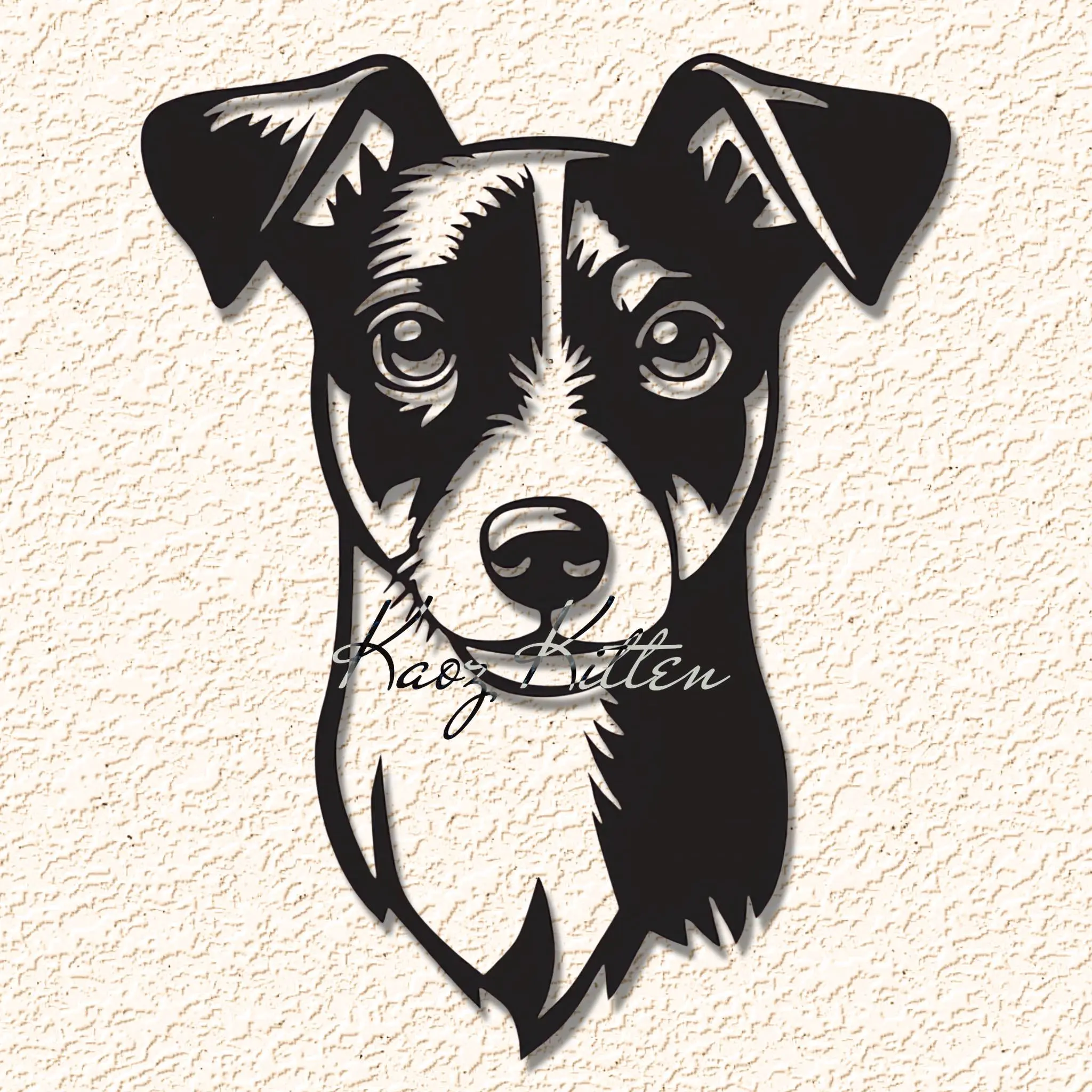 jack russell terrier portrait dog face wall art home decor