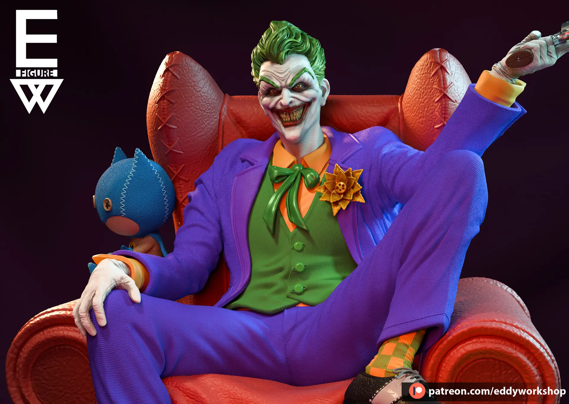 JOKER - 3D STL DRUCKFERTIG