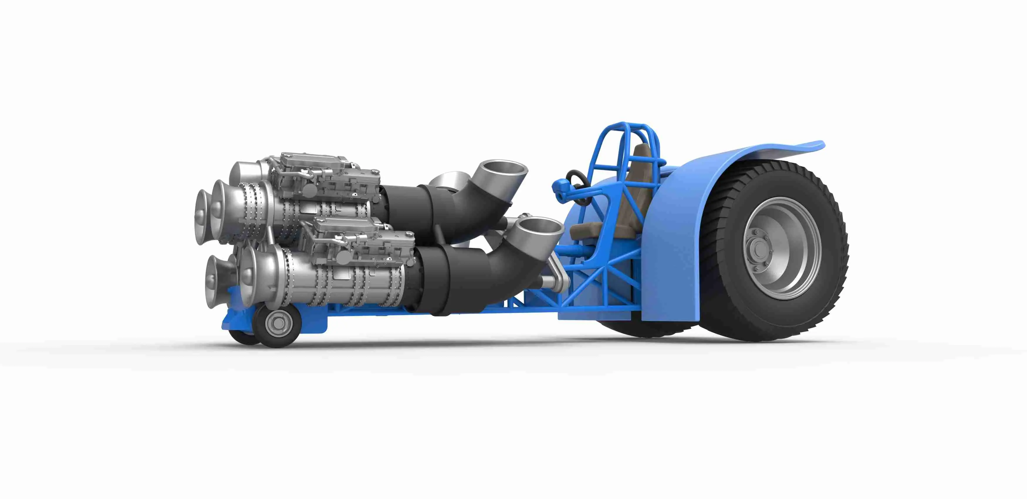 Pulling tractor with 4 jet engines Version 1 Scale 1:25