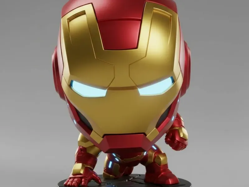 Chibi Iron Hero Battle Pose