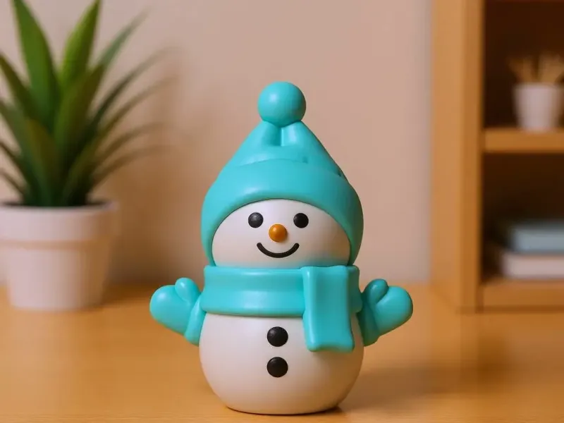 Puffy Gloves Snowman