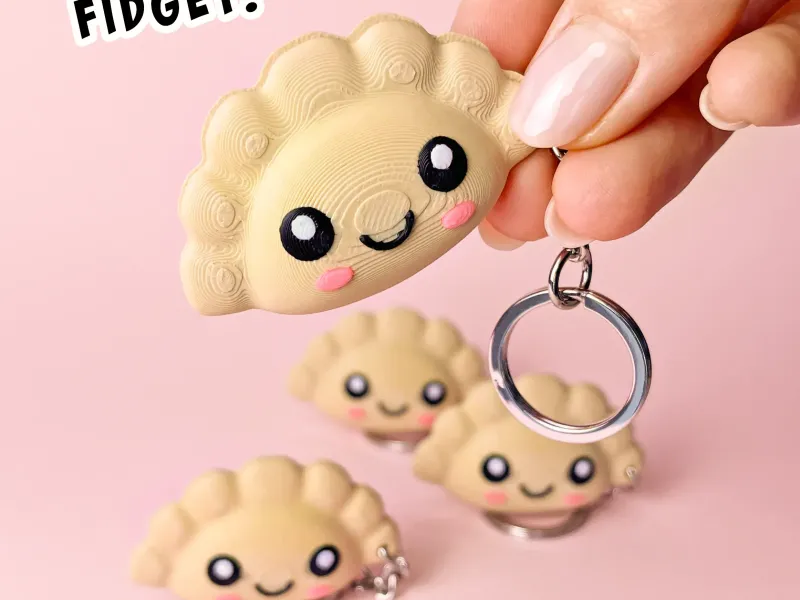 Adorabili Ravioli e Pierogi Portachiavi Antistress con Magnete