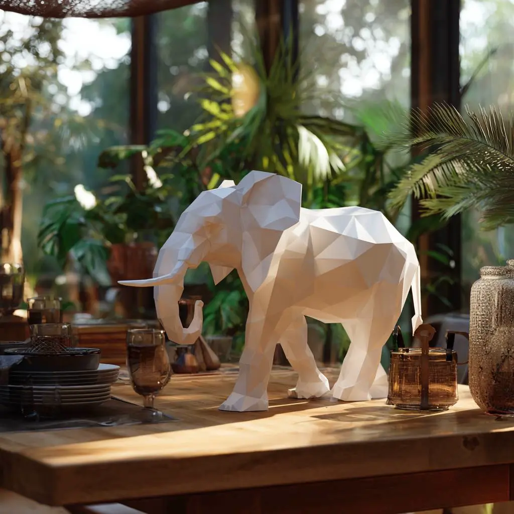 3D Printer Files | 3MF File | Polygonal Elephant 01
