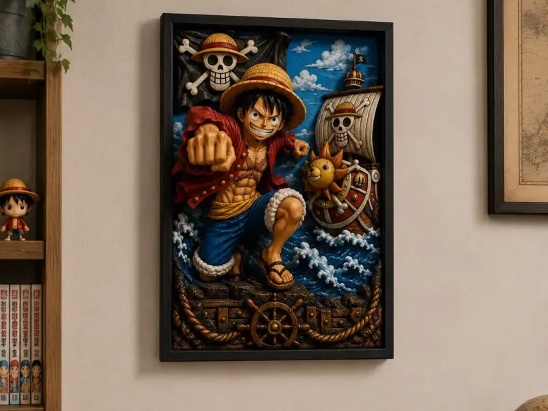 3D-Dekorationsbild inspiriert von One Piece