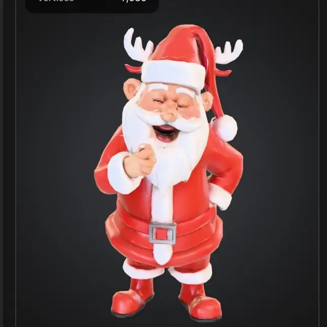 Santa Clause w/ reindeer horns on hat