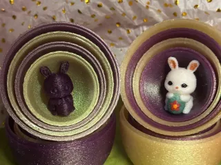 Nesting Easter Egg with Bunny Surprise