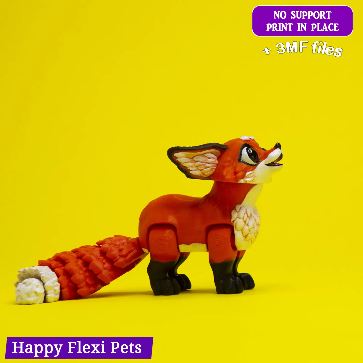 Fox cub the articulated flexi toy by Happy Flexi pets | 3D models ...