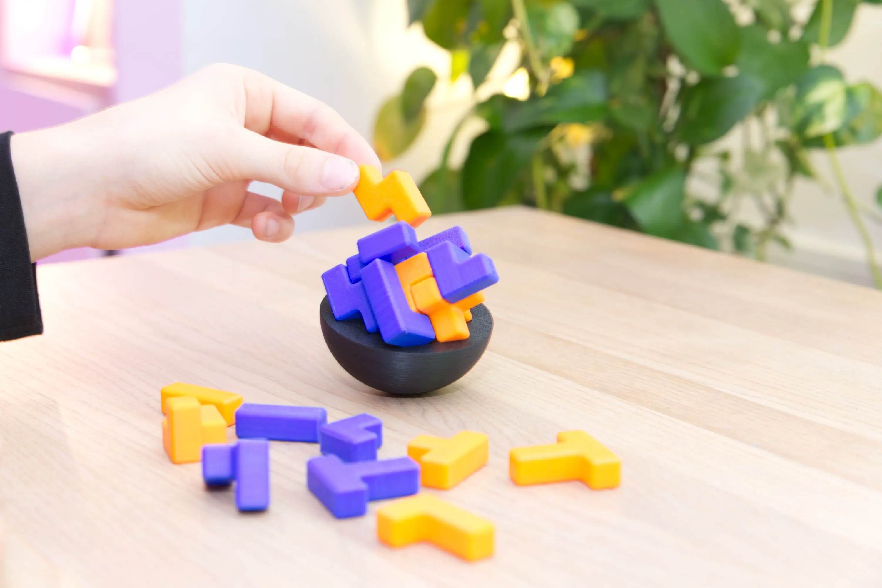Divertido minijuego de equilibrio similar al Tetris
