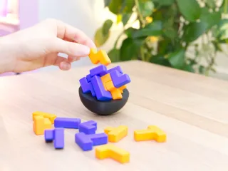 Tetris-ähnliches Balance-Spaß-Minispiel