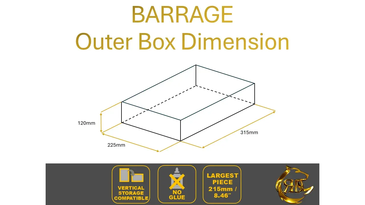 Barrage Board Game Organizer | Insert | Premium Storage Solu