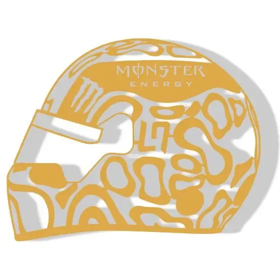 Lando Norris Helmet F1 2025 - Silhouette Wall Decoration