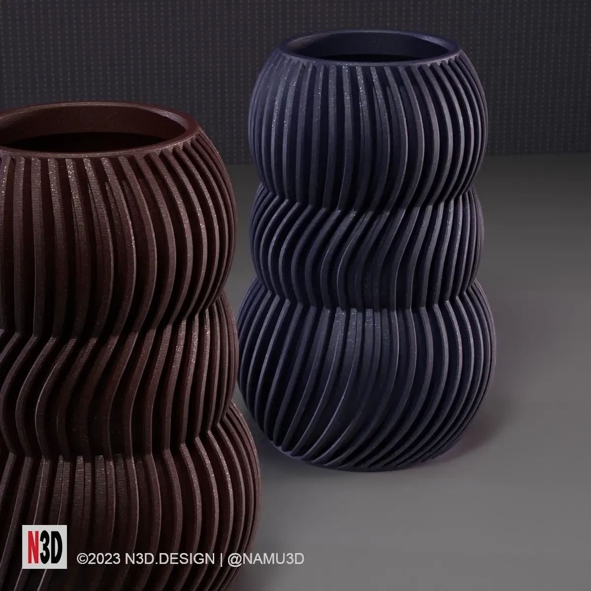 Vase 0003 - Stripped bubbles vase
