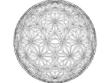 Wireframe Shape Geometric Star Pattern Ball-6