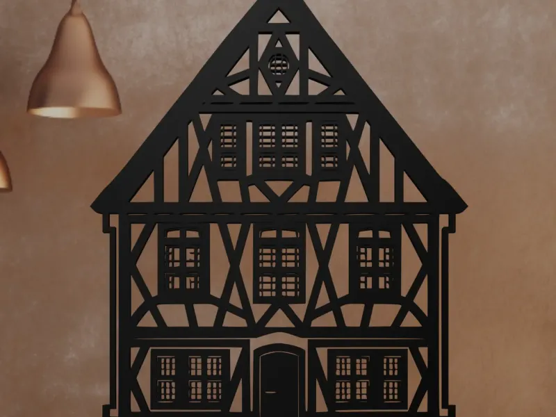 Half-Timbered house Wall Art