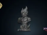 Vegeta Bust STL Dragon Ball 3D Print Sculpture Model-4