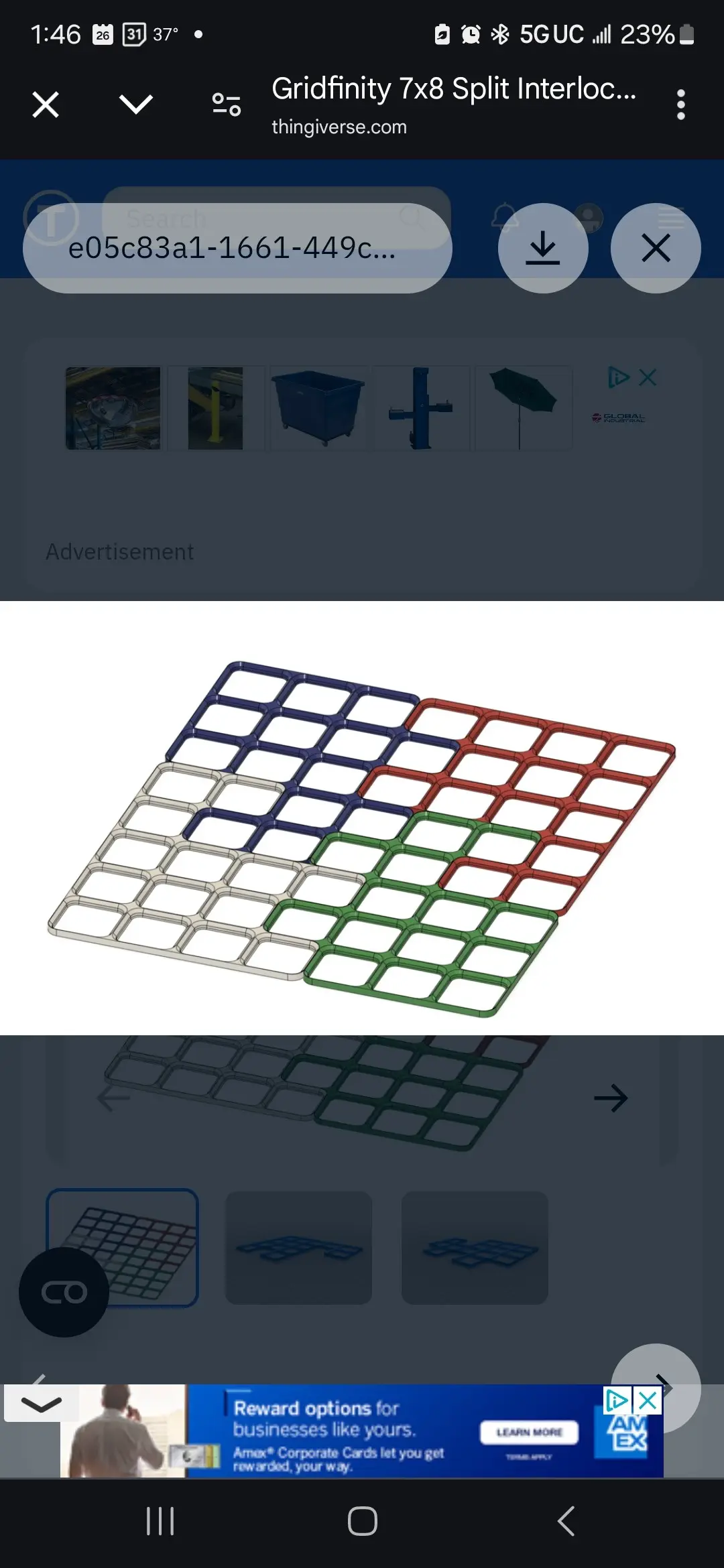 7 × 8 Gridfinity baseplate puzzle interlocking 