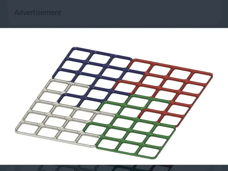 7 × 8 Gridfinity baseplate puzzle interlocking 