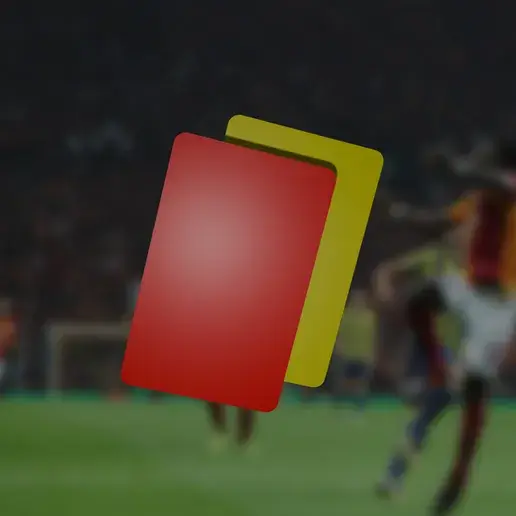 Football red or yellow card real size