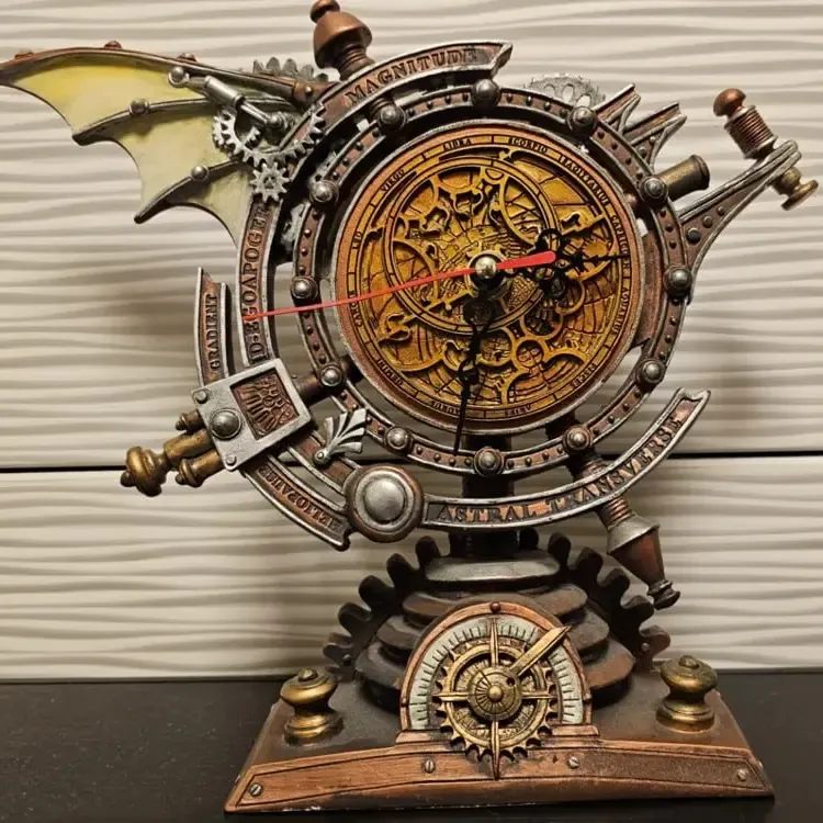 Steampunk Storm grave Clock Chronometer