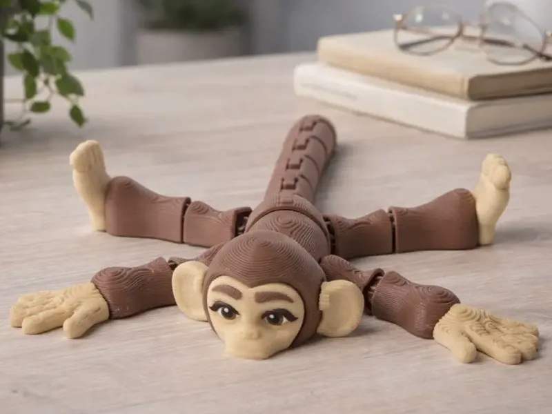 Flexi Monkey Toy - Articulated Desk Buddy