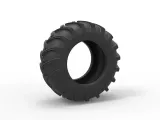 Tire of Vintage Pulling tractor Version 2 Scale 1:25-1
