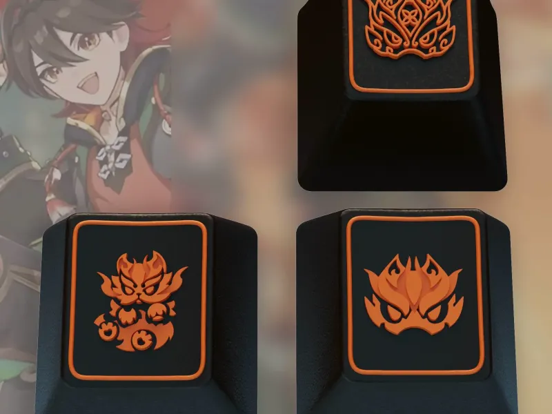 Genshin Impact Gaming Keycaps – OEM Profile STL Files