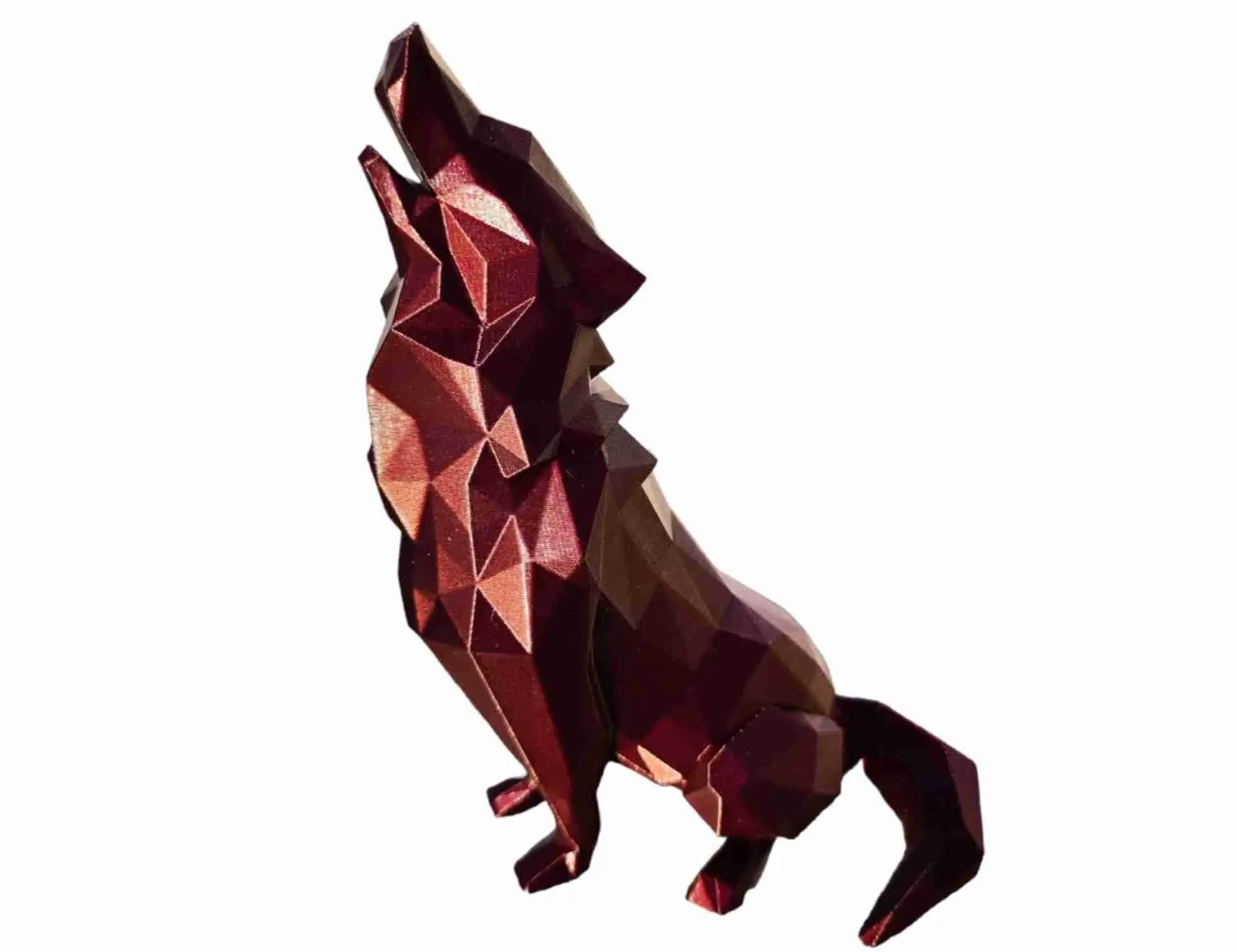幾何狼 Low Poly Howling Wolf