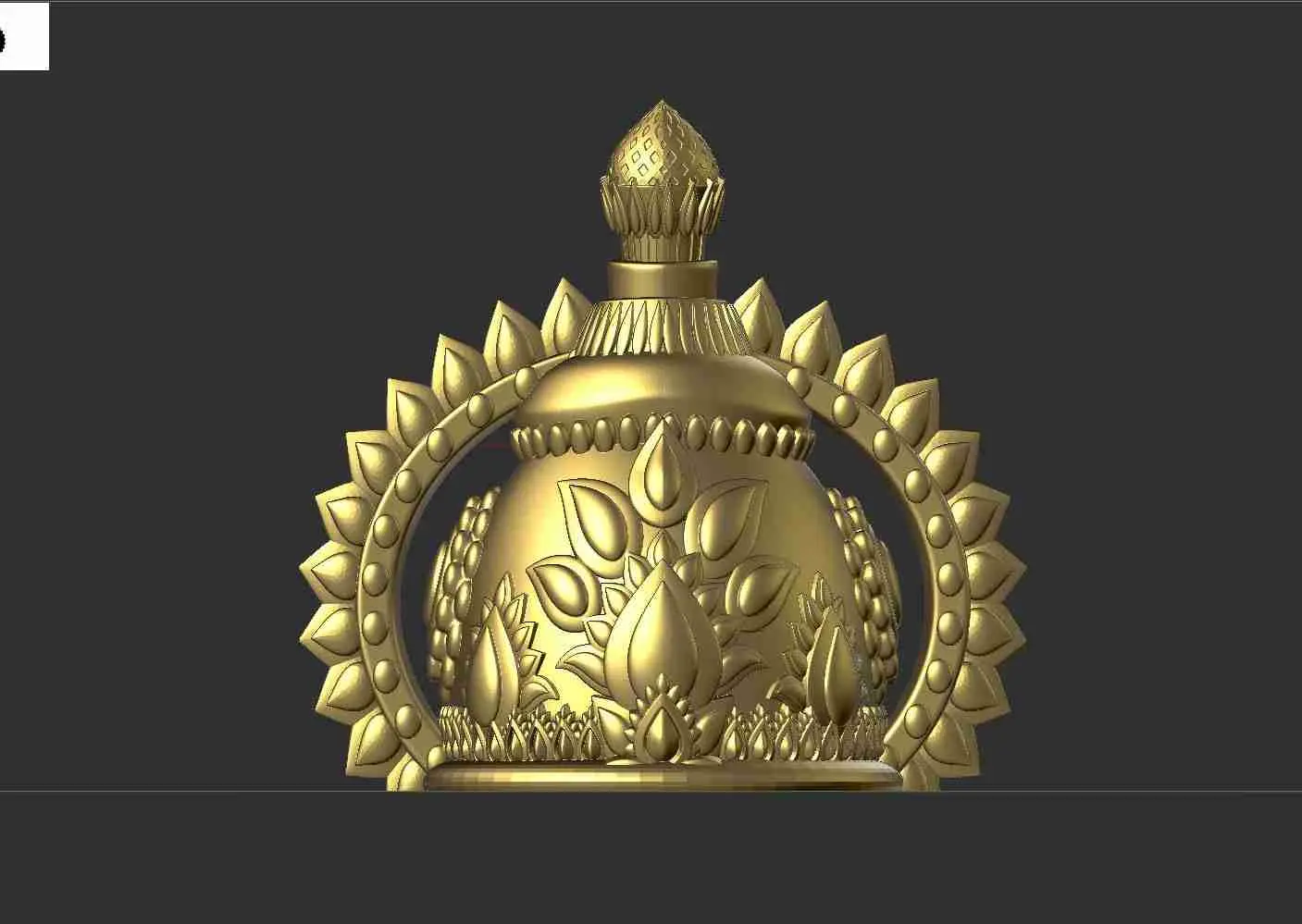modelo de impresión 3D de la corona