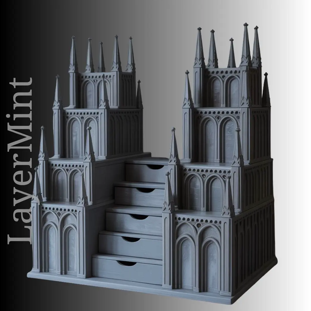 Gothic Desk Organizer – Print Ready