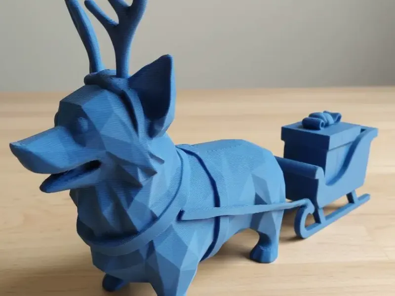 Christmas Sleigh Corgi