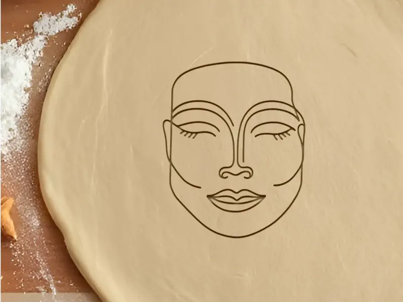 Abstract Face Cookie Cutter, Biscuit Cutter