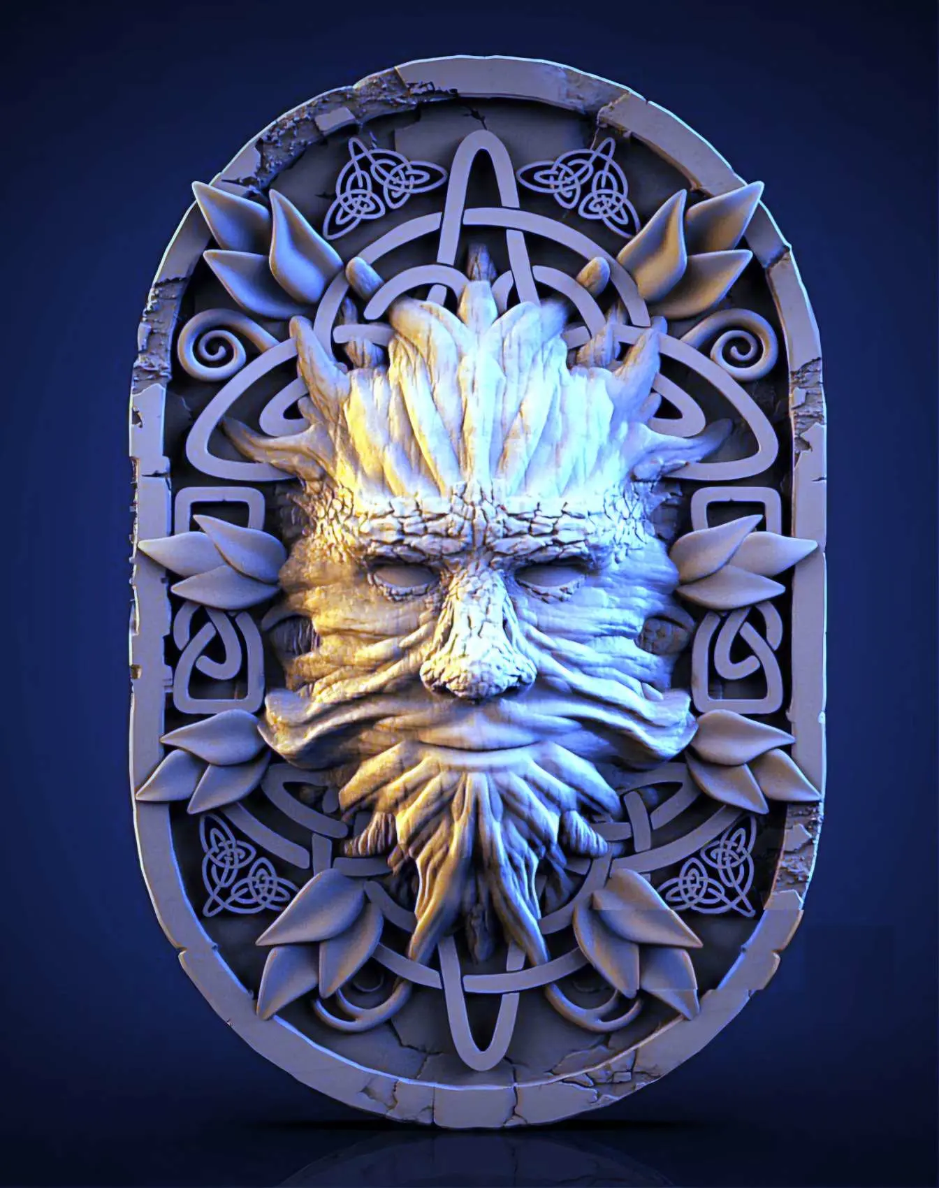 The face of a forest dweller (Celtic style)